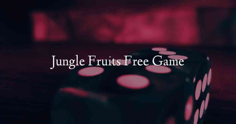 Jungle Fruits Free Game